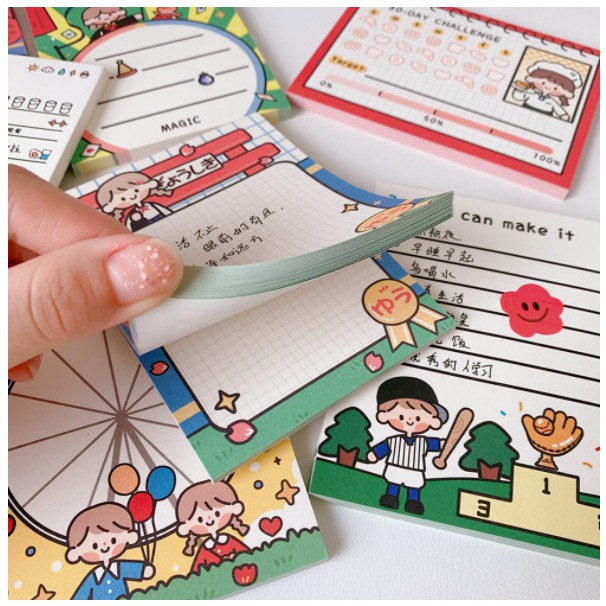 Giấy Note Ghi Chú Tiện Lợi Hình Dễ Thương bookmark check list - SO02