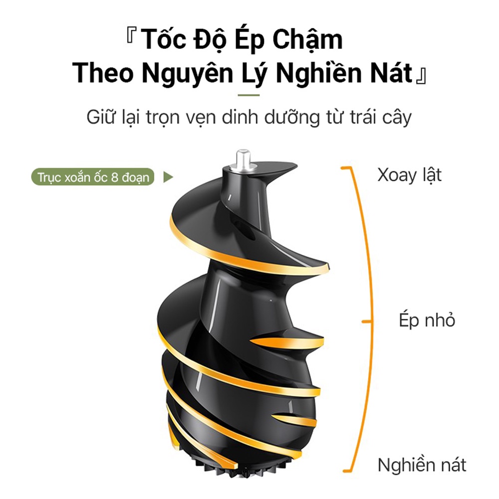 Máy ép chậm trái cây hoa quả rau củ  BUD 250W đa năng sử dụng gia đình