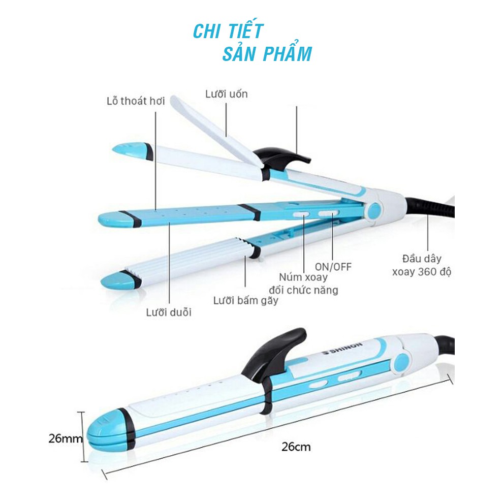 Lược điện tạo kiểu 4 in 1 SH8005