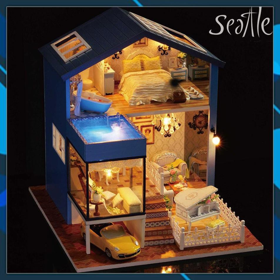 Mô hình nhà búp bê gỗ DIY Nhà búp bê - SEATTLE Toy World