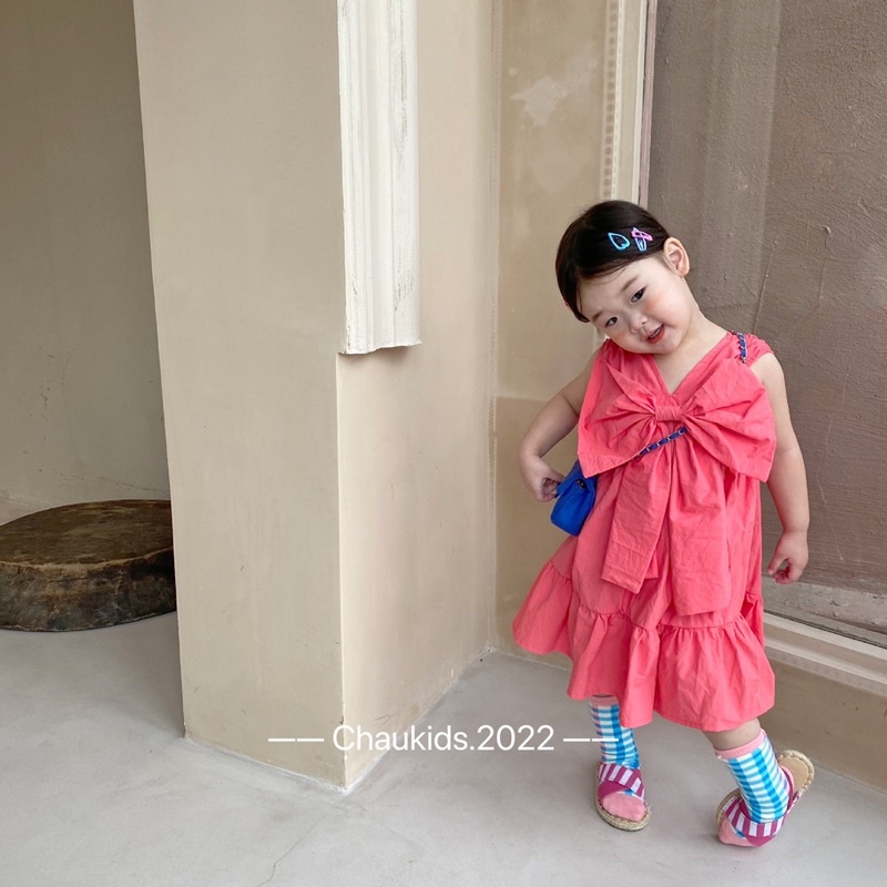 Váy đuôi cá nơ bản to cho bé gái