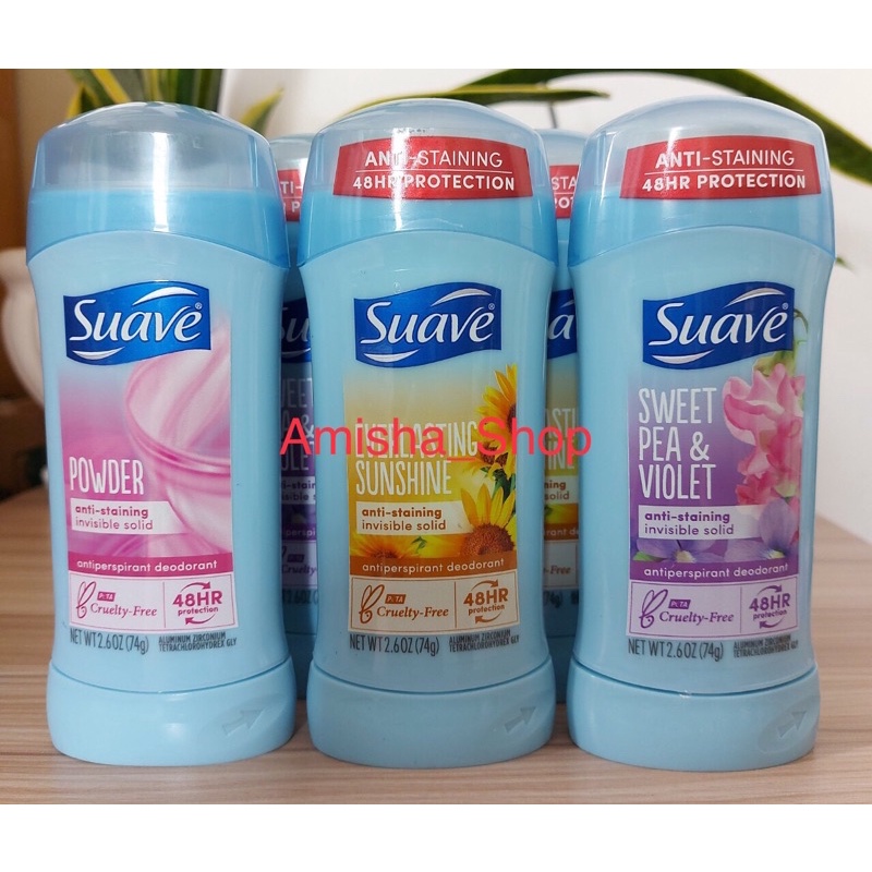 SÁP LĂN KHỬ MÙI NỮ SUAVE 48 HOUR PROTECTION-USA