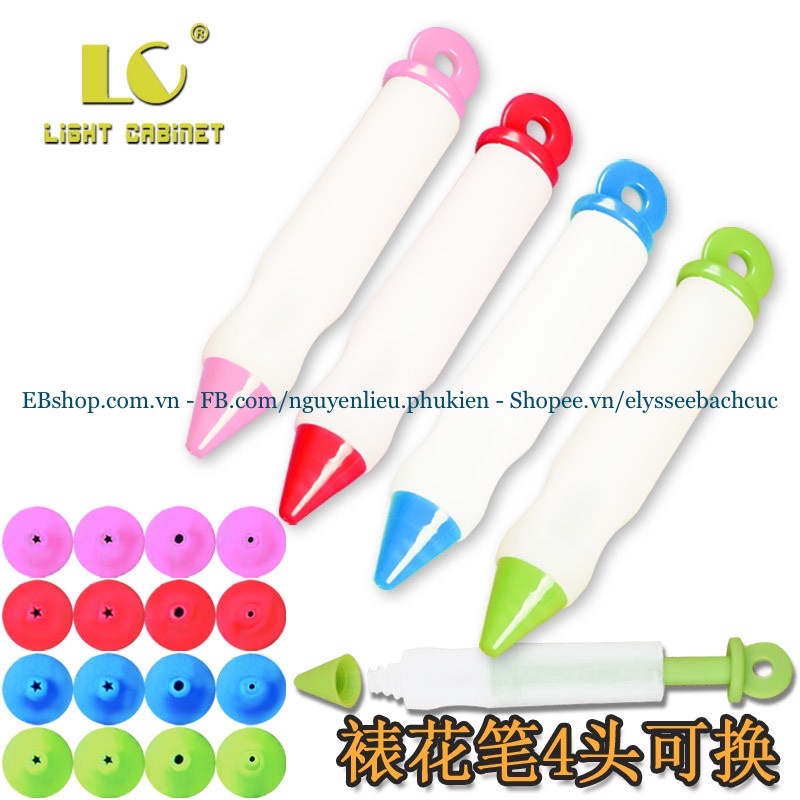 BÚT VIẾT SOCOLA SILICON 4 ĐẦU VIẾT