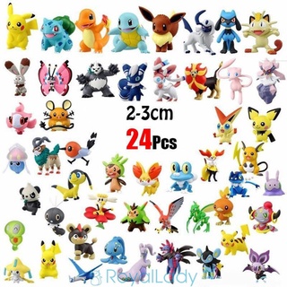 Set 24 Mô Hình Nhân Vật Pokemon 2-3cm Dễ Thương