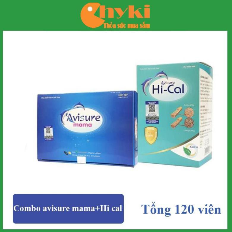 Combo Avisure Mama và Avisure Hi-cal - Bổ sung DHA, EPA, Canxi, Vitamin và khoáng chất cần thiết cho phụ nữ mang thai