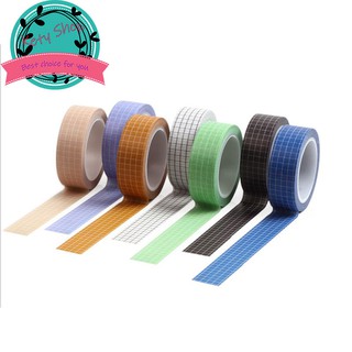 [ẢNH THẬT] Cuộn washi tape caro phong cách Nhật Bản dài 10m