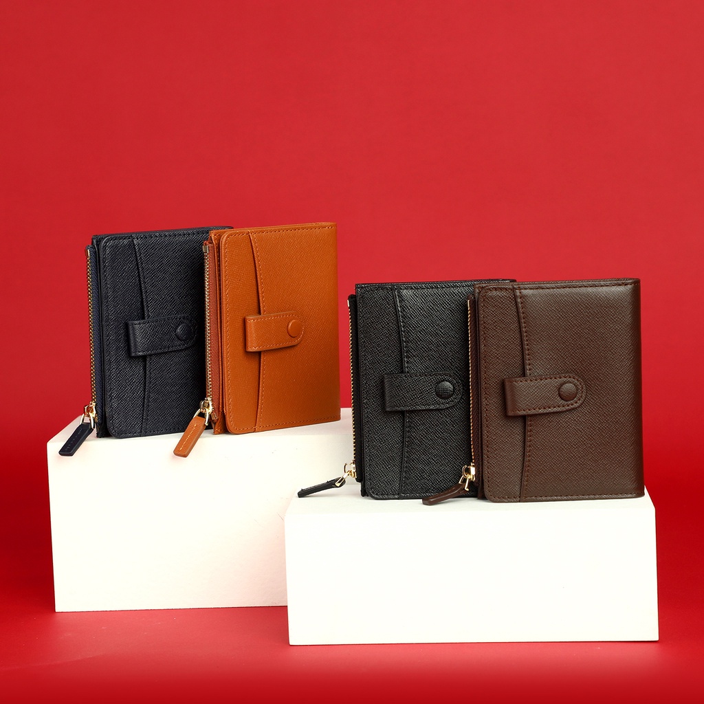 Ví mini unisex Blanda chất liệu da bò 7VNBG78