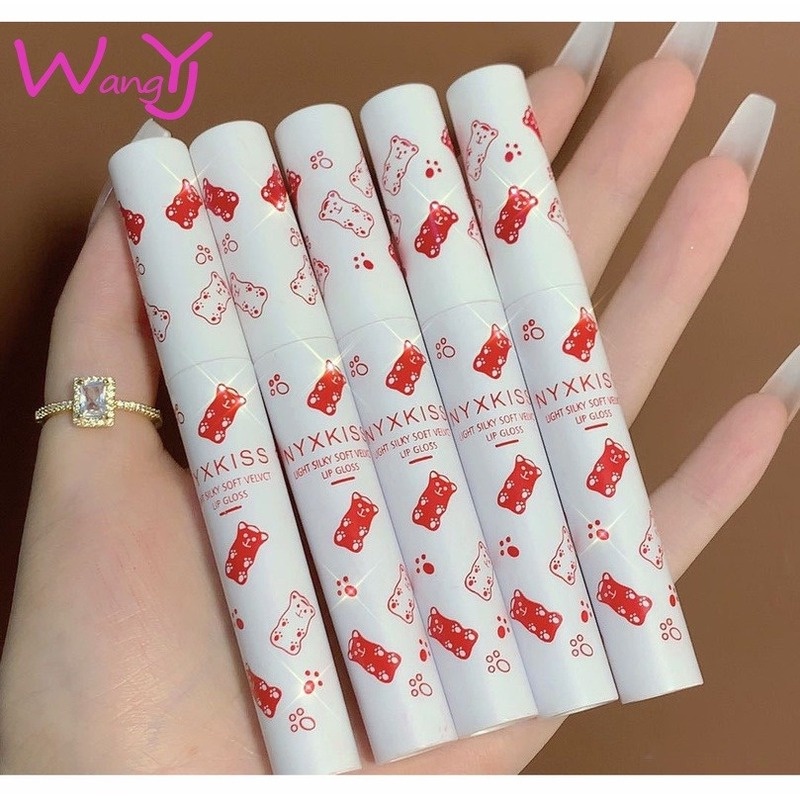Set 5 Son Kem Lì Hình Gấu Dễ Thương