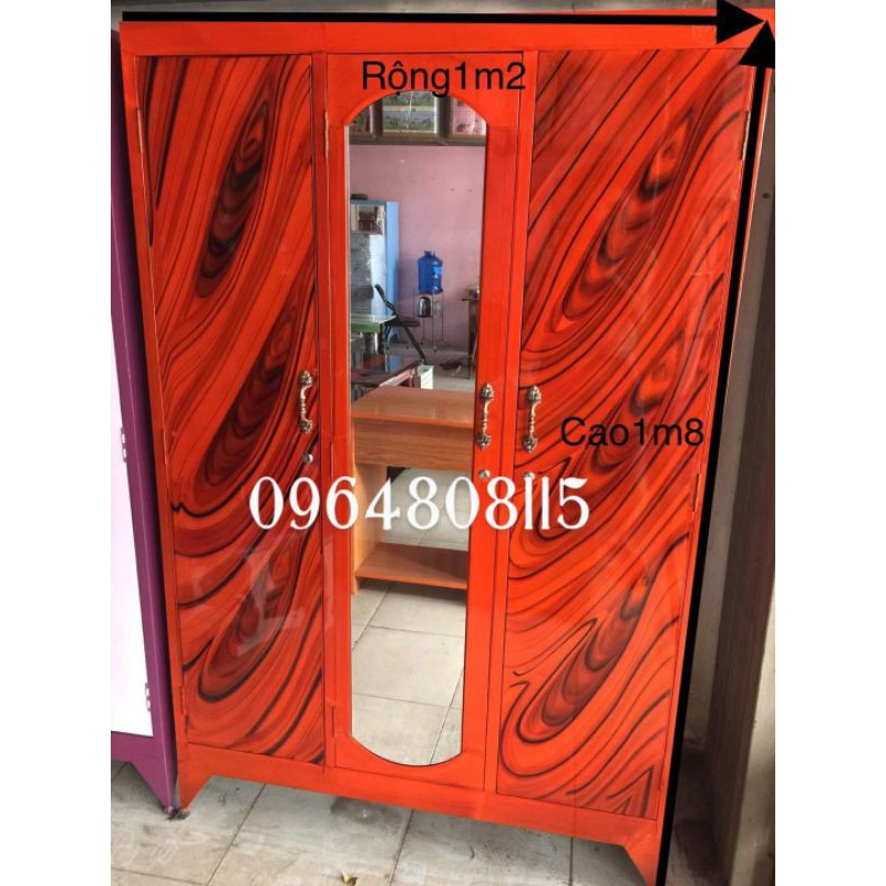 tủ sắt  3 cánh ngang 1m2 cao 1m8 HCM