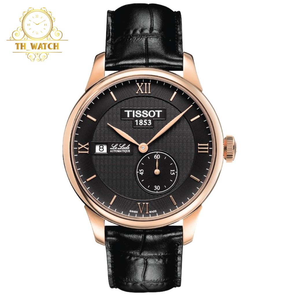 Đồng hồ Nam Tissot 1853 Le Locle cơ tự động, dây da, kính shapphire T006.428.36.058.00