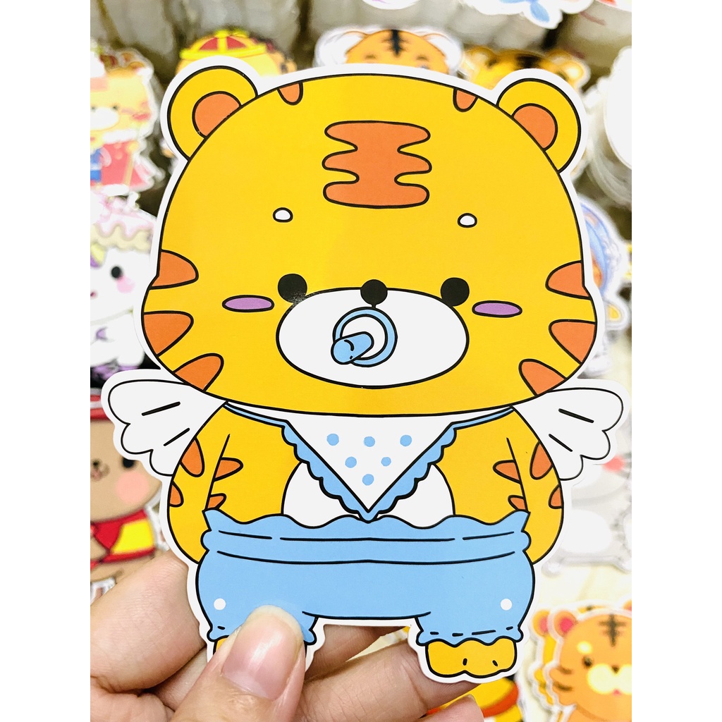 Bao lì xì chibi tết 2022 ngộ nghĩnh, hoạt hình hổ, mèo thần tài dễ thương, giấy cao cấp sang chảnh