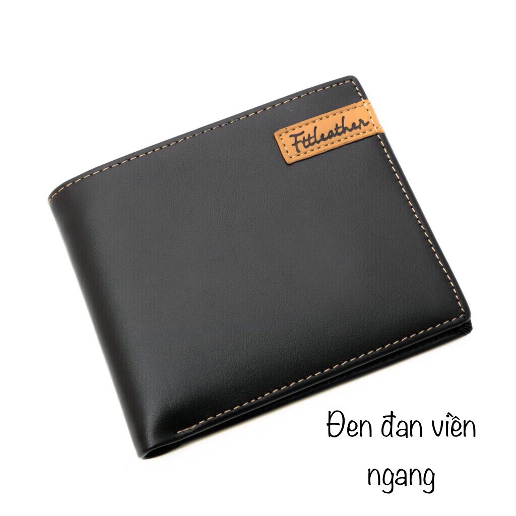 Ví Da Nam FttLeather Da Bò Xịn 100% May Viền Thủ Công Cthời trang