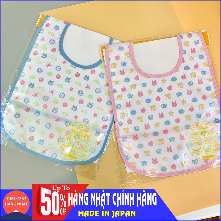 Yếm ăn dặm cho bé (xanh, hồng) Hàng Nhập Khẩu Từ Nhật