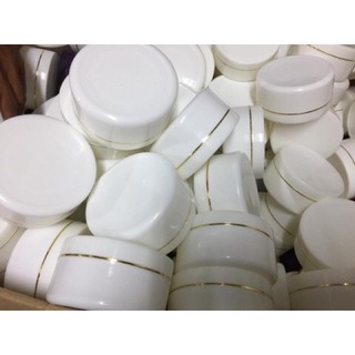 Combo 100 hũ k200 màu trắng đục viền vàng 200g