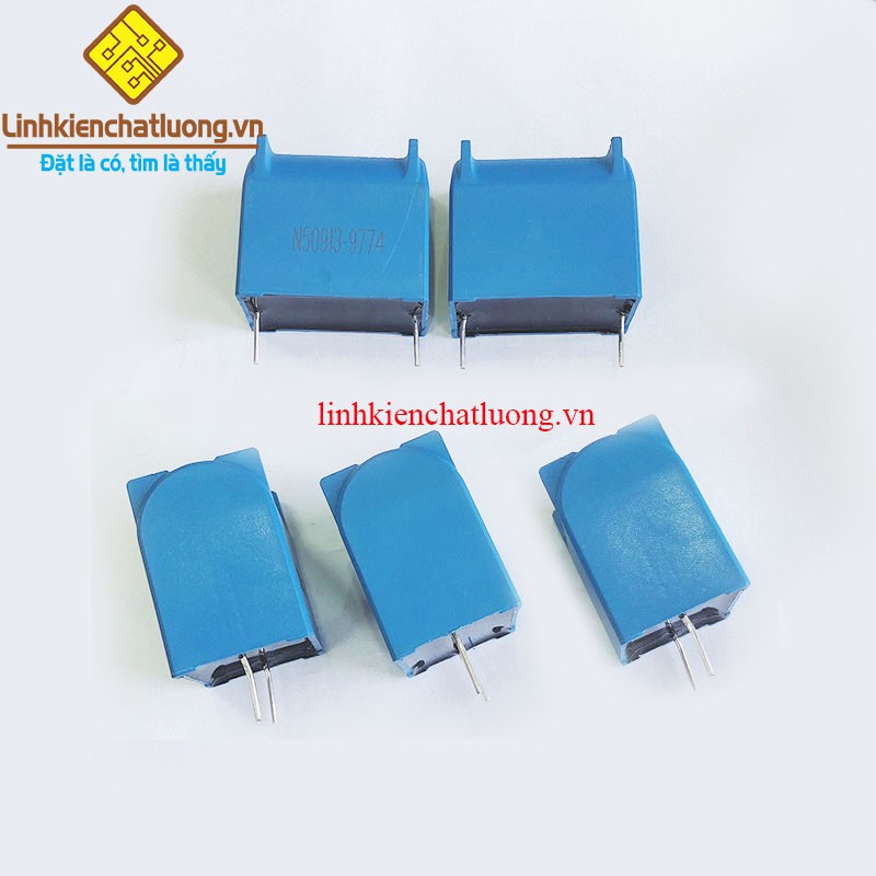 5 chiếc tụ bếp từ 10uF 275VAC 400VDC đứng màu xanh chính hãng BM