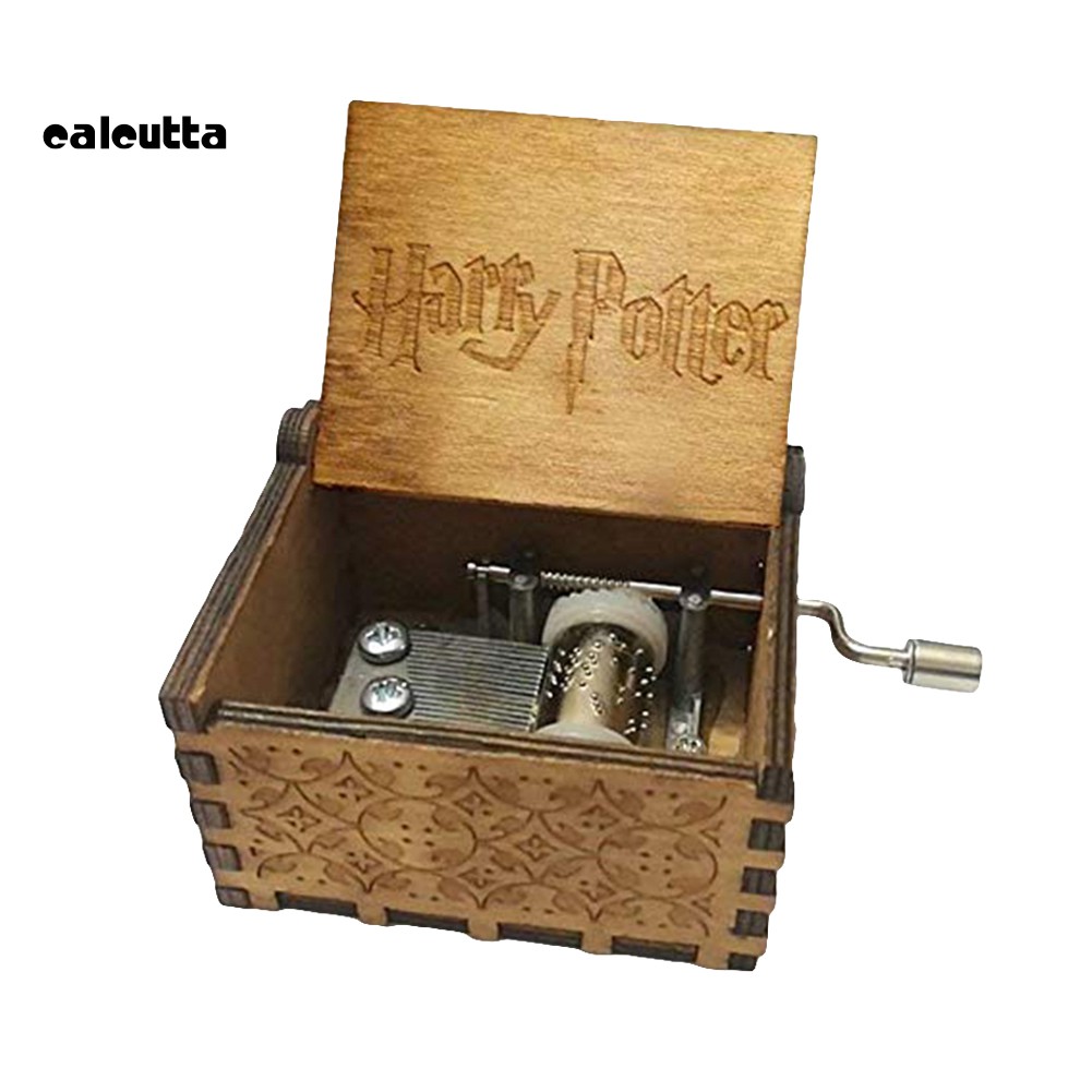 Hộp Nhạc Bằng Gỗ Khắc Chữ Harry Potter