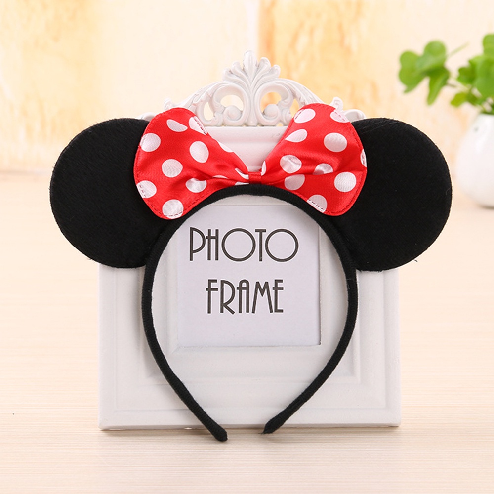 Băng đô cài tóc hình tai chuột Mickey thời trang nhiều màu cho bé gái