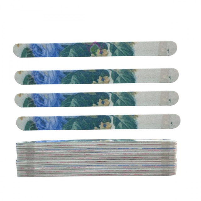 Dũa giấy bông in hoa làm móng nail1 bó 10 cây size chuẩn hàng công ty ,