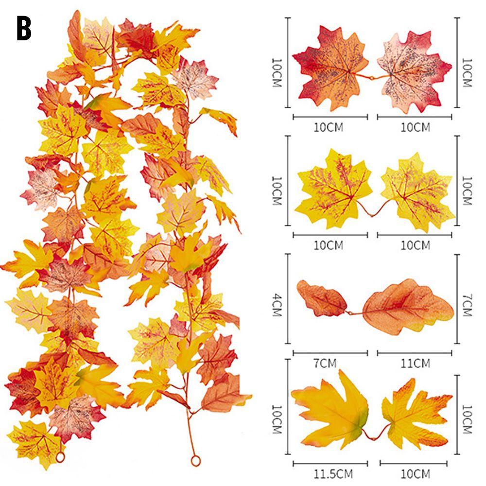 Dây Lá Phong Giả Nhiều Màu Sắc Dùng Trang Trí Tường Dịp Halloween