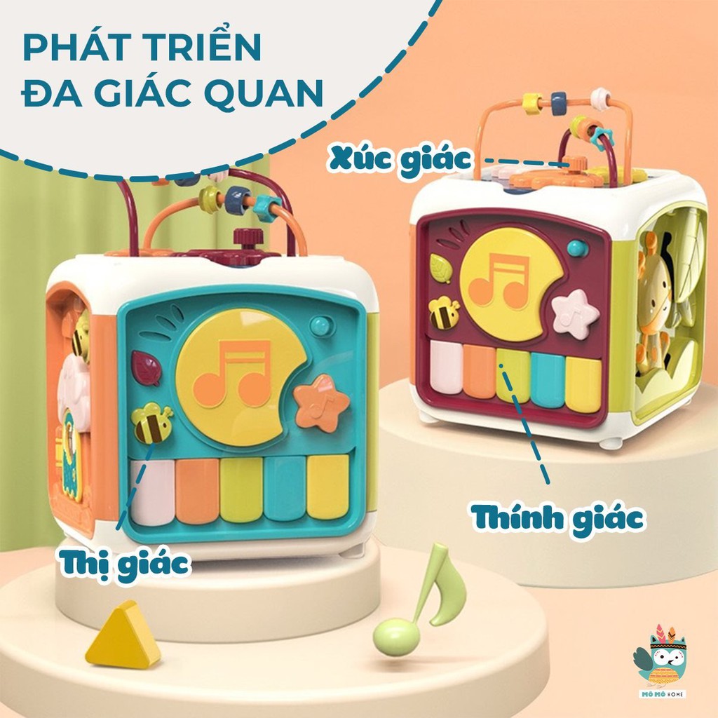 [Video thực tế] Hộp Đồ Chơi Diệu Kì 6in1 Có Phát Nhạc Giúp Bé Phát Triển Đa Giác Quan