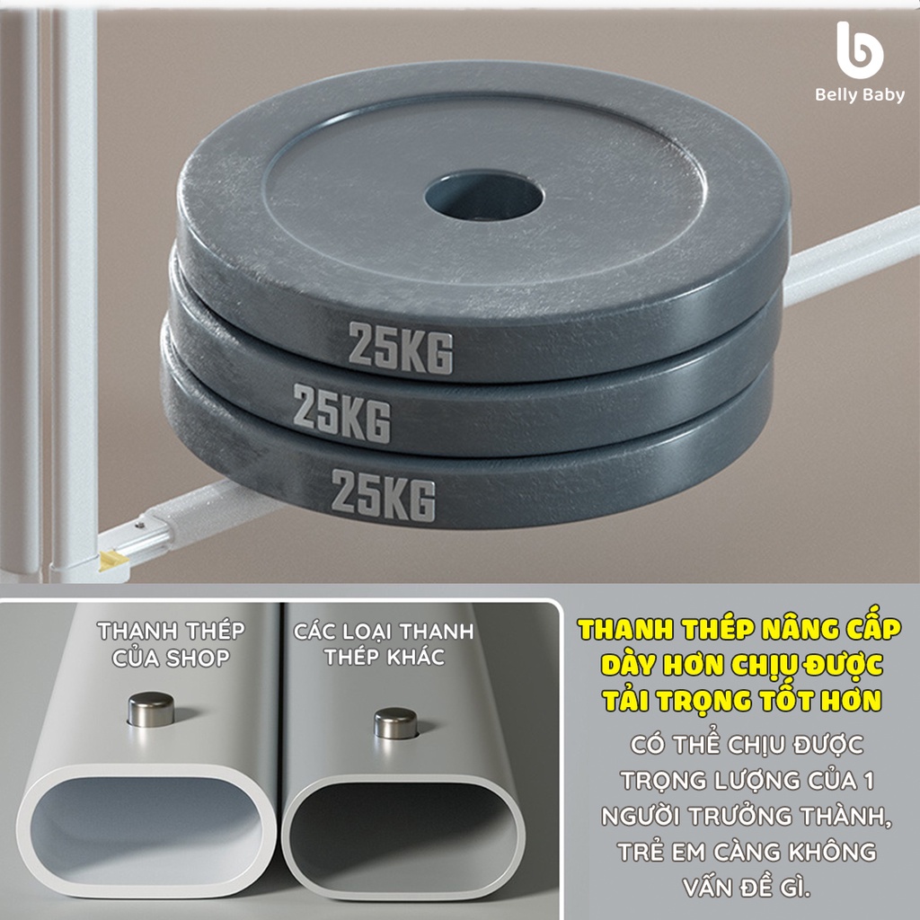 Thanh Chắn Giường Cao Cấp Bellybaby Bản Nâng Cấp 2022 Điều Chỉnh Độ Cao