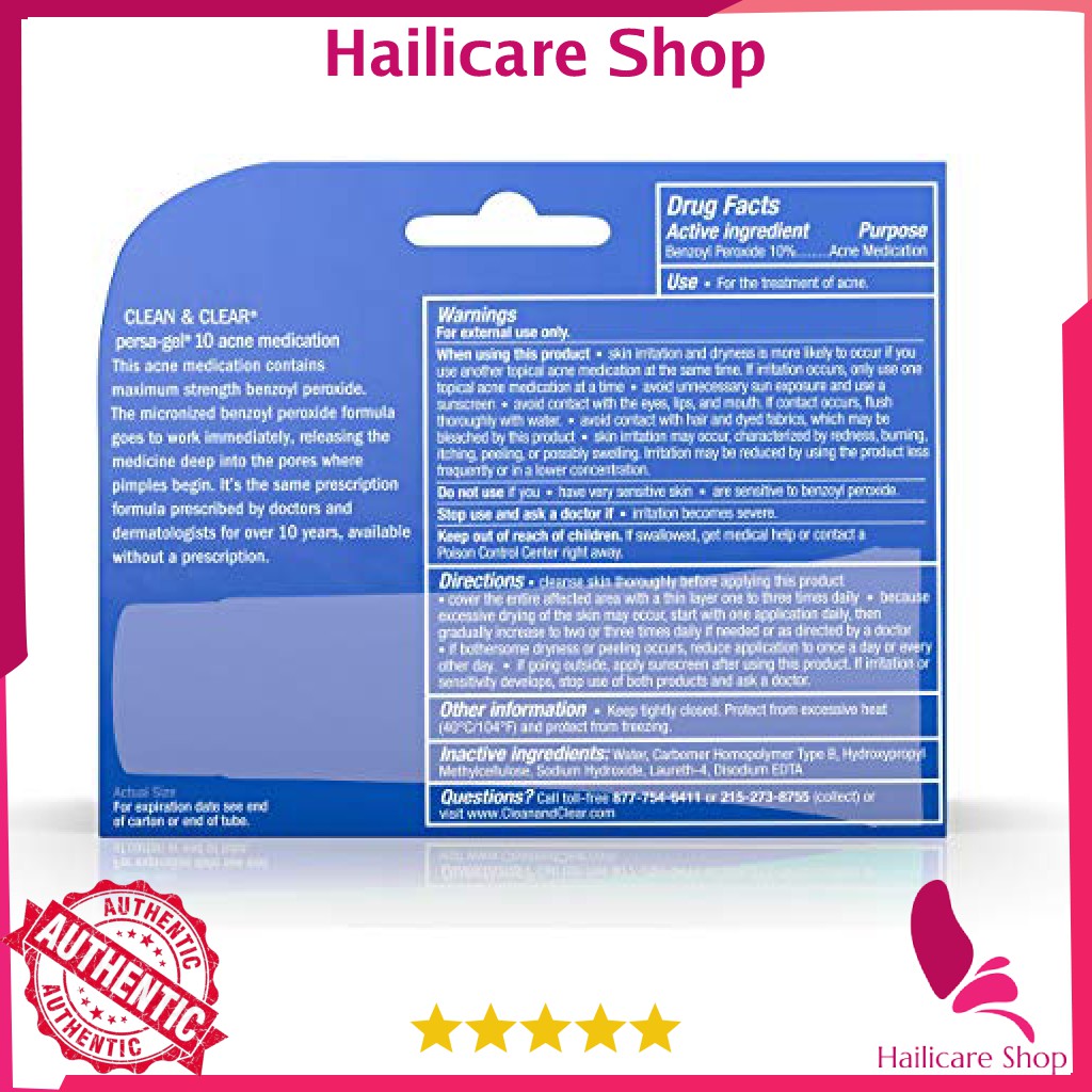 Gel Clean & Clear Persa-Gel 10 Maximum Strength | BigBuy360 - bigbuy360.vn