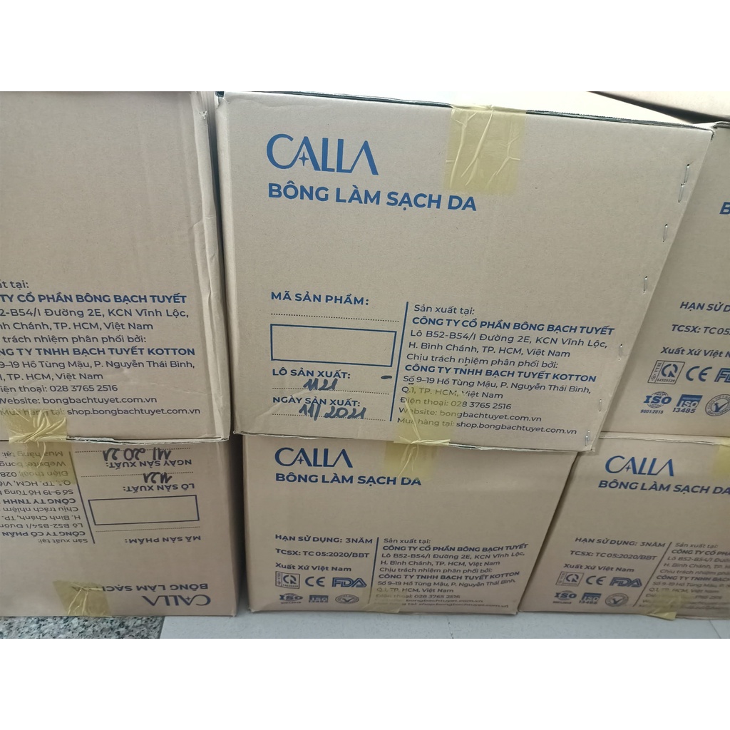 Bông tẩy trang chuyên sâu Bạch Tuyết  NHÃN CALLA -GÓI 500G/1KG