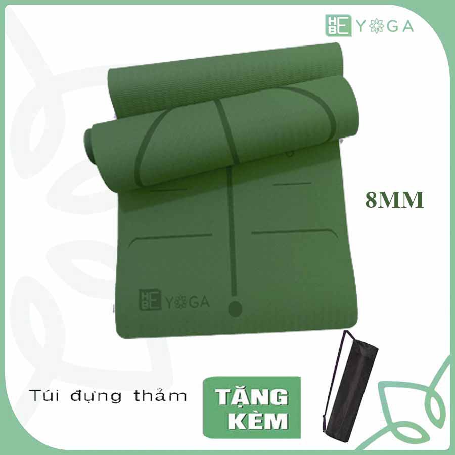 Thảm Tập Yoga Gym Định Tuyến 8mm 1 Lớp Cao Cấp Hebeyoga