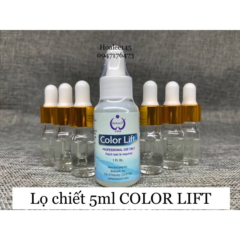 Xoá xăm Biotouch Color Lift Mỹ CHIẾT 5Ml giúp xoá hình xăm cũ, hạ màu lông mày