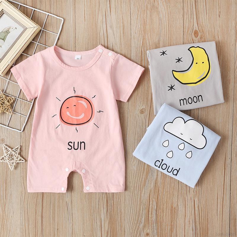 Jumpsuit Cotton In Họa Tiết Hoạt Hình Cho Bé 0-18 Tháng Tuổi