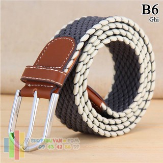 Thắt lưng vải dù co giãn mã B - 12 màu lựa chọn