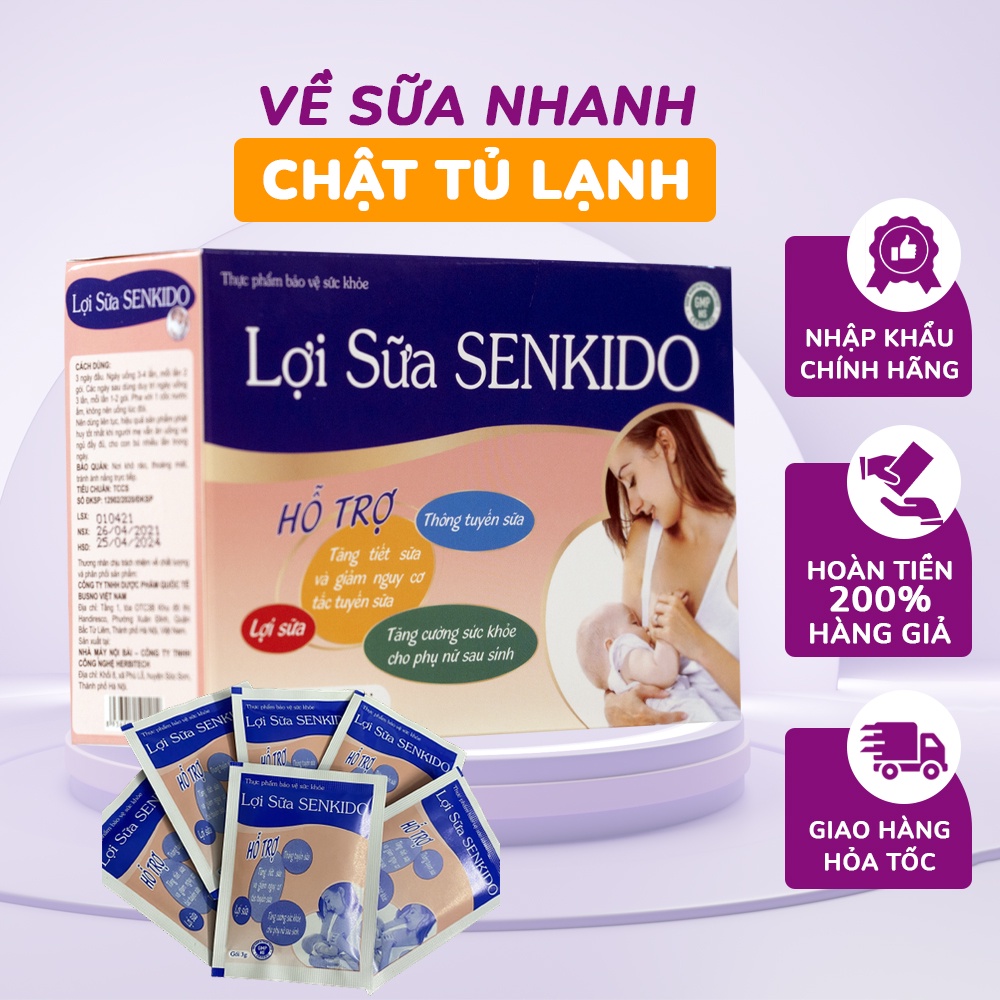 Cốm lợi sữa Senkido Về sữa nhanh, để chật tủ lạnh chỉ sau 7 ngày sữa mát hơn, đặc hơn, thơm hơn giúp sữa mẹ giàu khoáng