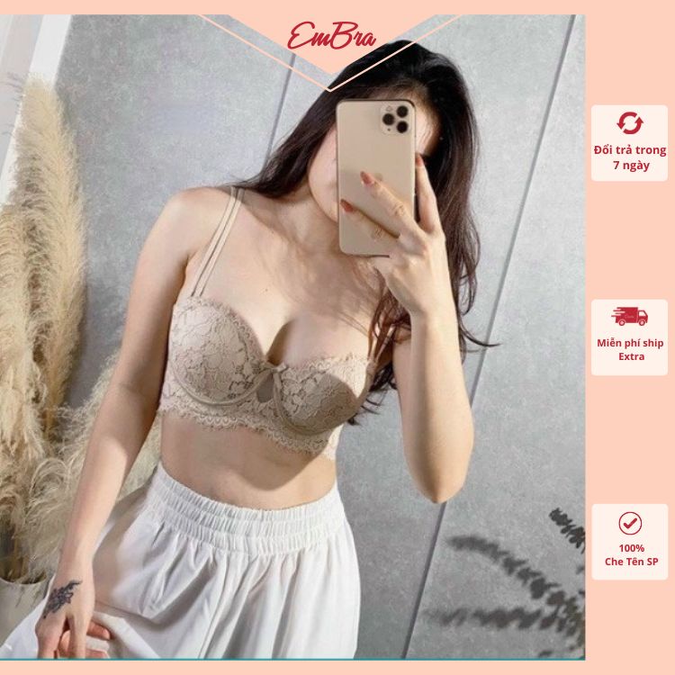 Bộ Đồ Lót Mỏng Hoa Có Gọng Cao Cấp Mã EBB31