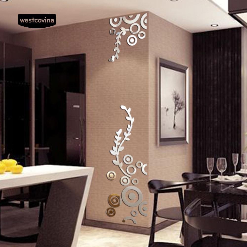 Set miếng dán tráng gương trang trí