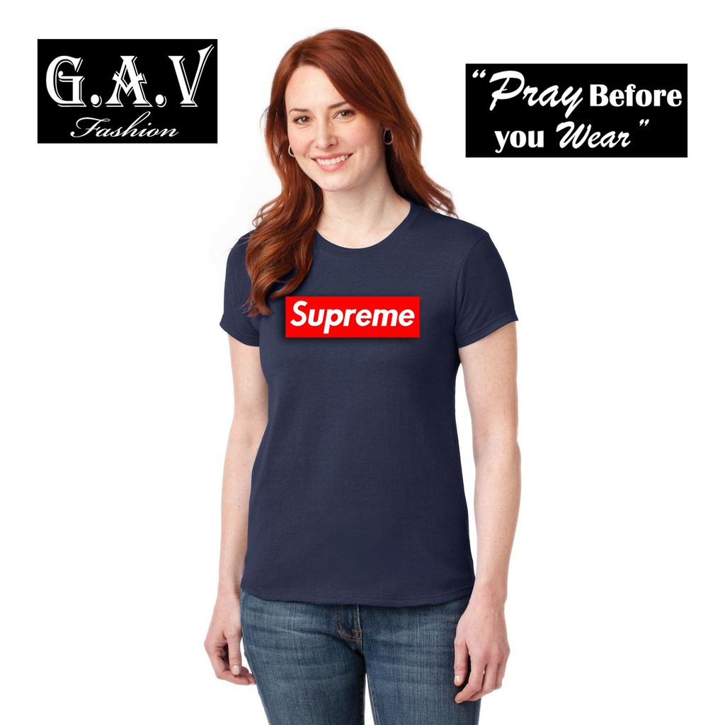 Áo Thun Supreme Tay Ngắn Chất Liệu Dày Dặn Mềm Mại Size S M L Xl 20s