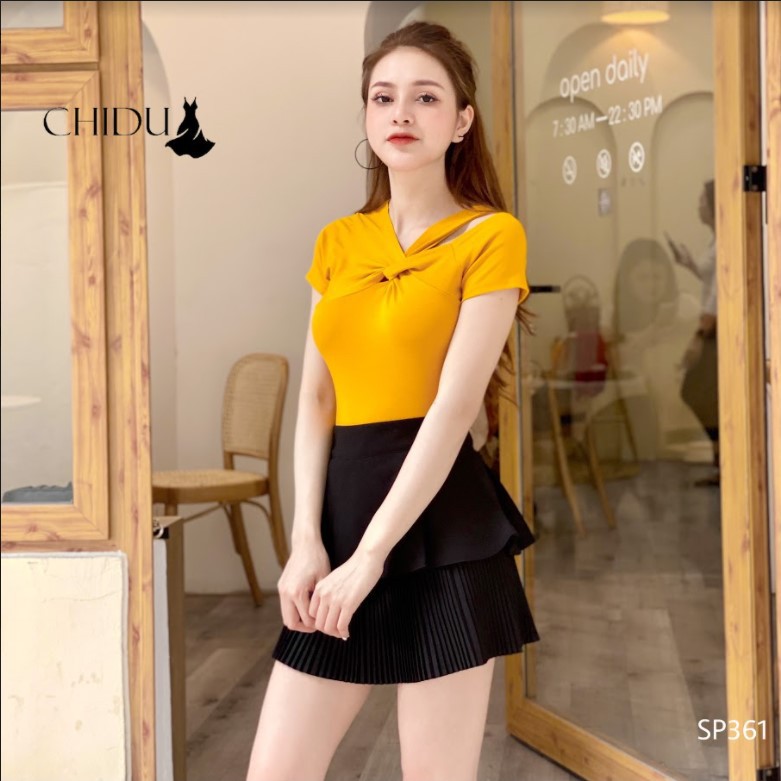 [ Mã WASTAPR giảm 10K đơn 50K] CHIDU Áo phông nơ ngực xinh xắn SP361 | BigBuy360 - bigbuy360.vn