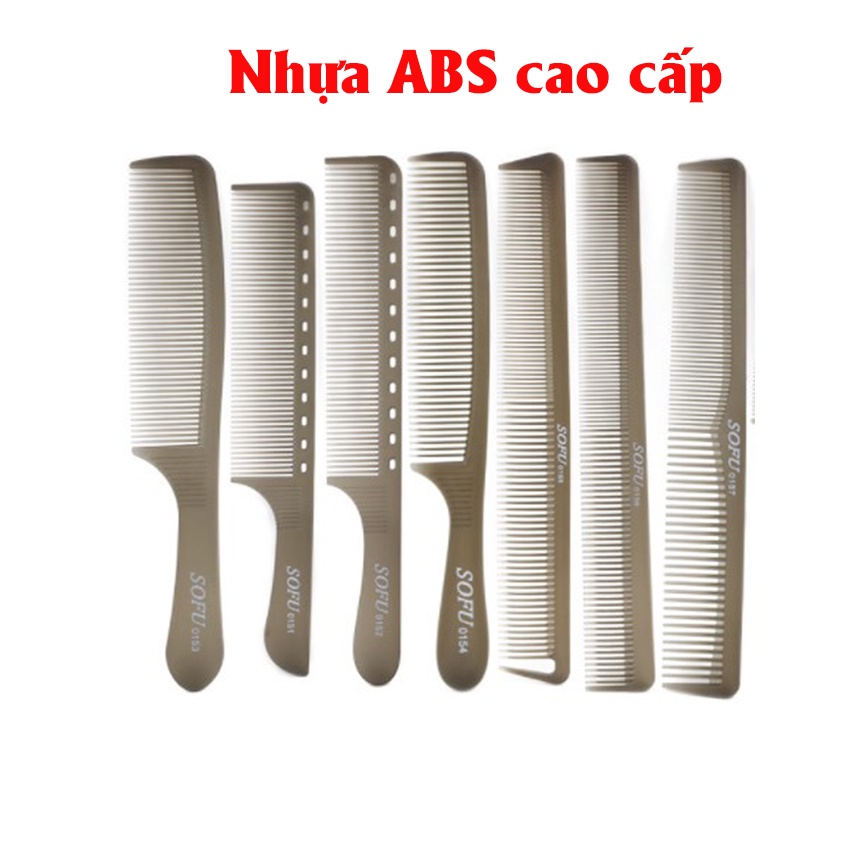 Bộ 7 lược cắt tóc công nghệ Nhật Bản nhựa ABS cao cấp rất tiện khi sử dụng dành cho anh em thợ tóc