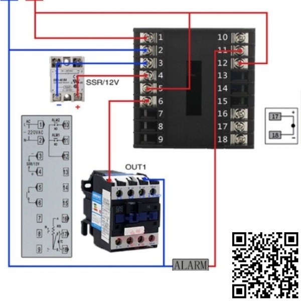 Đồng hồ nhiệt độ RKC-REX-CH702 out RELAY+SSR điện áp 80-240VAC kích thước 72x72 nhiệt độ 400°C, 1300°C