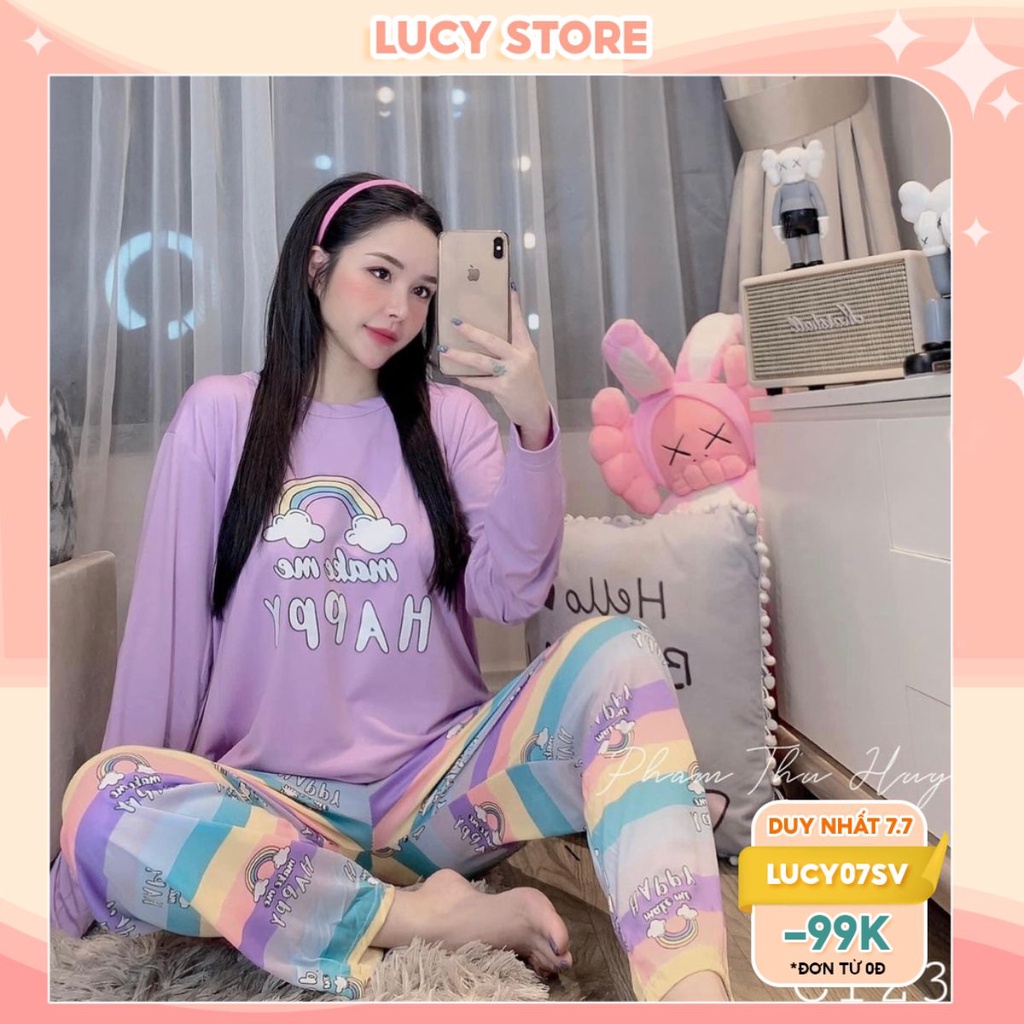 Đồ ngủ pijama quần áo ngủ mặc nhà dài tay cotton sữa mát cao cấp Lucy Store