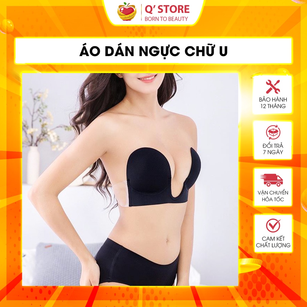 Áo Dán Ngực Chữ U, Áo Ngực Không Dây Siêu Dính Dùng Cho Mặc Váy, Khoét Sâu, Nâng Đỡ Và Cố ĐịnhCực Tốt