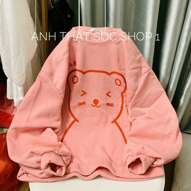 Áo Sweater Nữ Chất Nỉ PE Dày Mịn Kiểu Chui Đầu HO BEAR Phong Cách Trẻ Trung Form Rộng Mặc Thoáng Mát [NEW UNISEX]