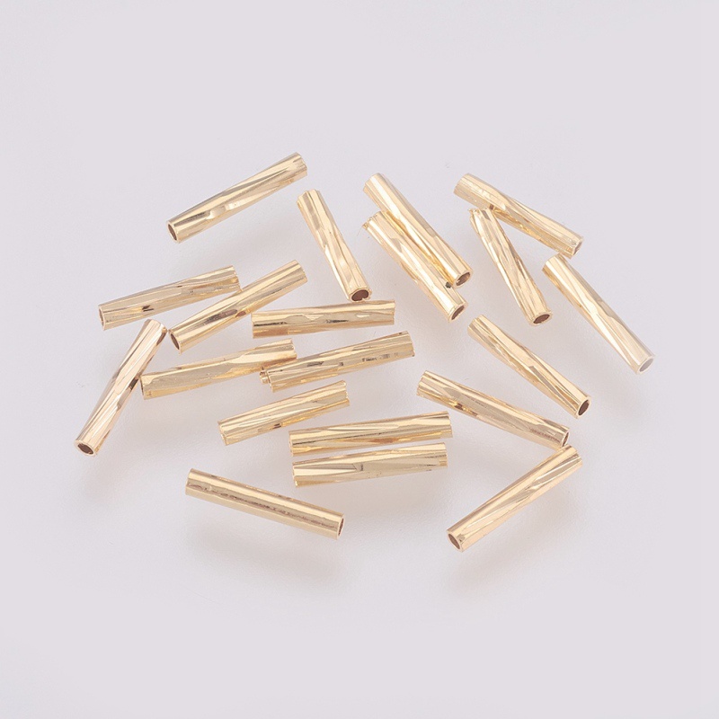 Bộ 2~200 Ống Đồng Thau Mạ Niken Platinum/Vàng/Real 18K Mạ Vàng Làm Trang Sức