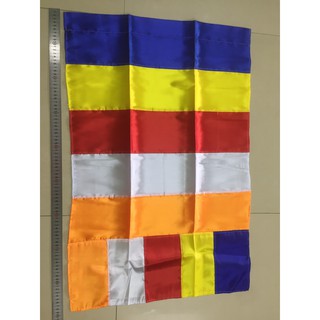 Cờ Phật Giáo 0.6x0.9m cán ngang