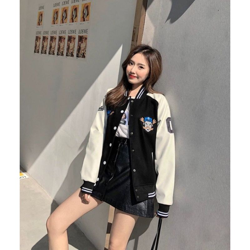 Áo khoác dù bomber thêu cao cấp - bomber jacket - Hana Store