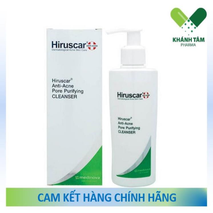 Sữa rửa mặt ngừa mụn HIRUSCAR Anti-Acne Cleanser+ [Chai 100ml] [Hirusca]!