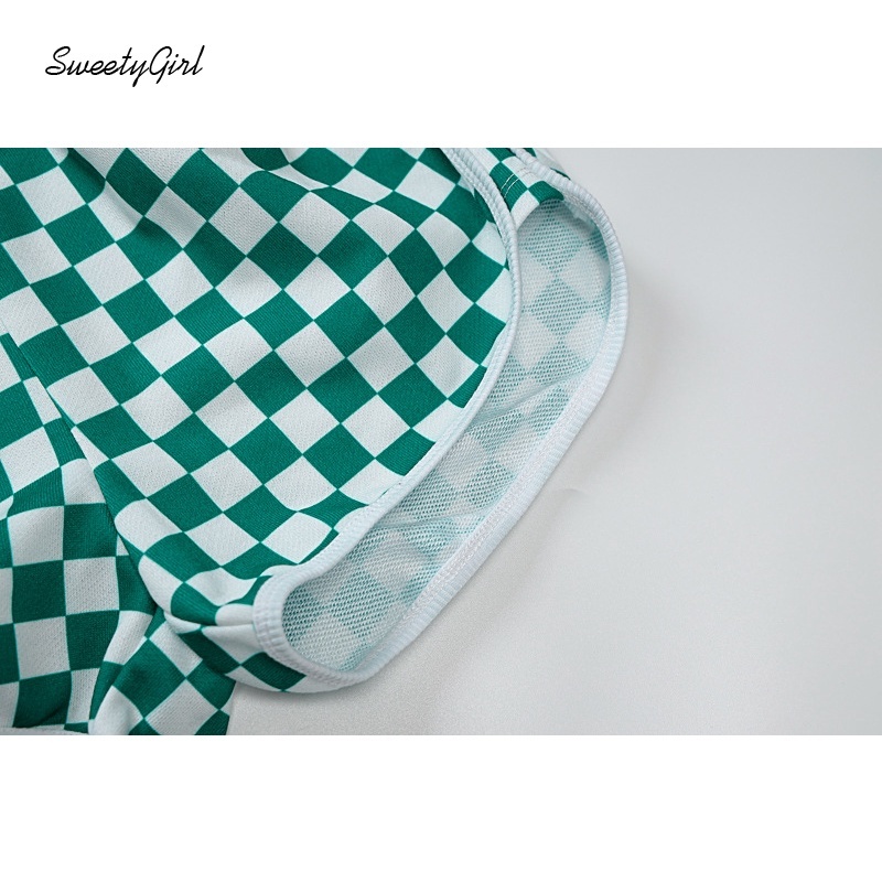 Quần short thể thao lưng cao dáng ôm màu sắc tương phản thời trang cho nữ