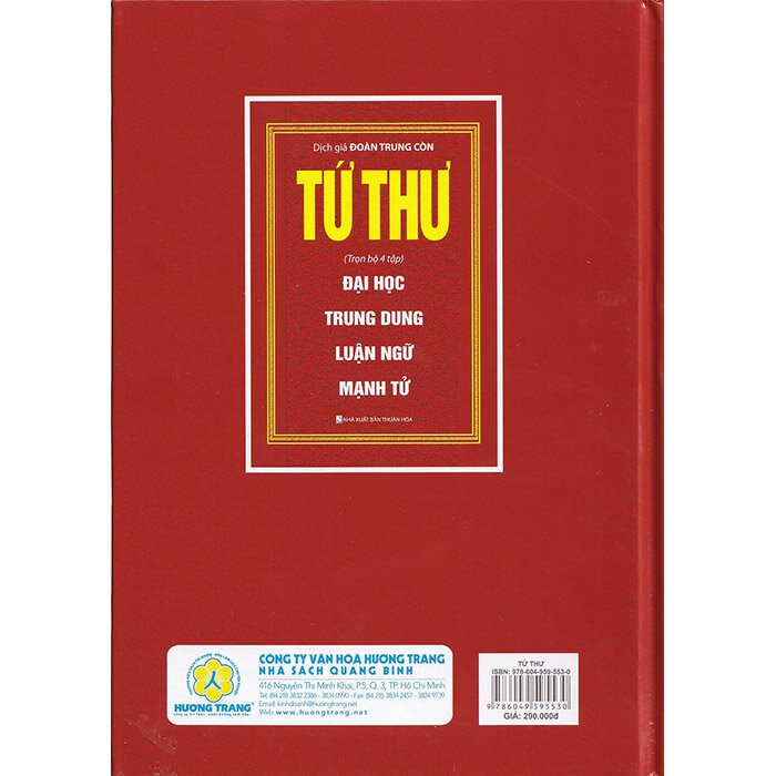 Sách - Tứ Thư : Đại Học - Trung Dung - Luận Ngữ - Mạnh Tử