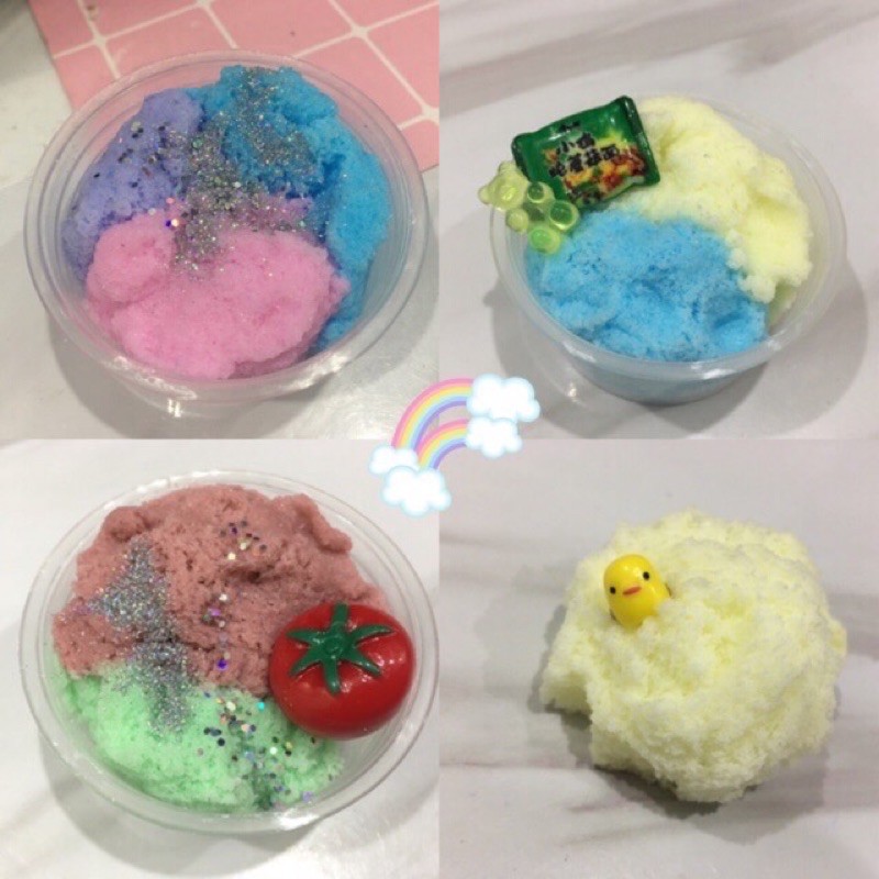 slime mây nhiều màu - cloud cream slime