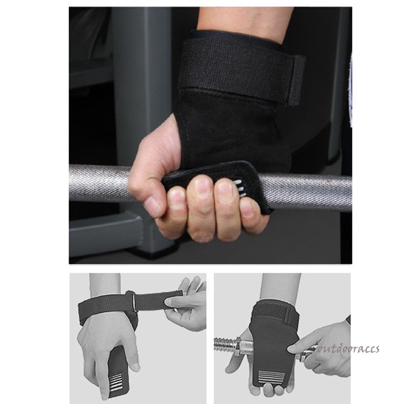 Weight Lifting Hand Grips Workout Pads With Built in Adjustable Wrist Support Wraps for Power Lifting Pull Up Fitness Gym Fitness Gloves Alternative