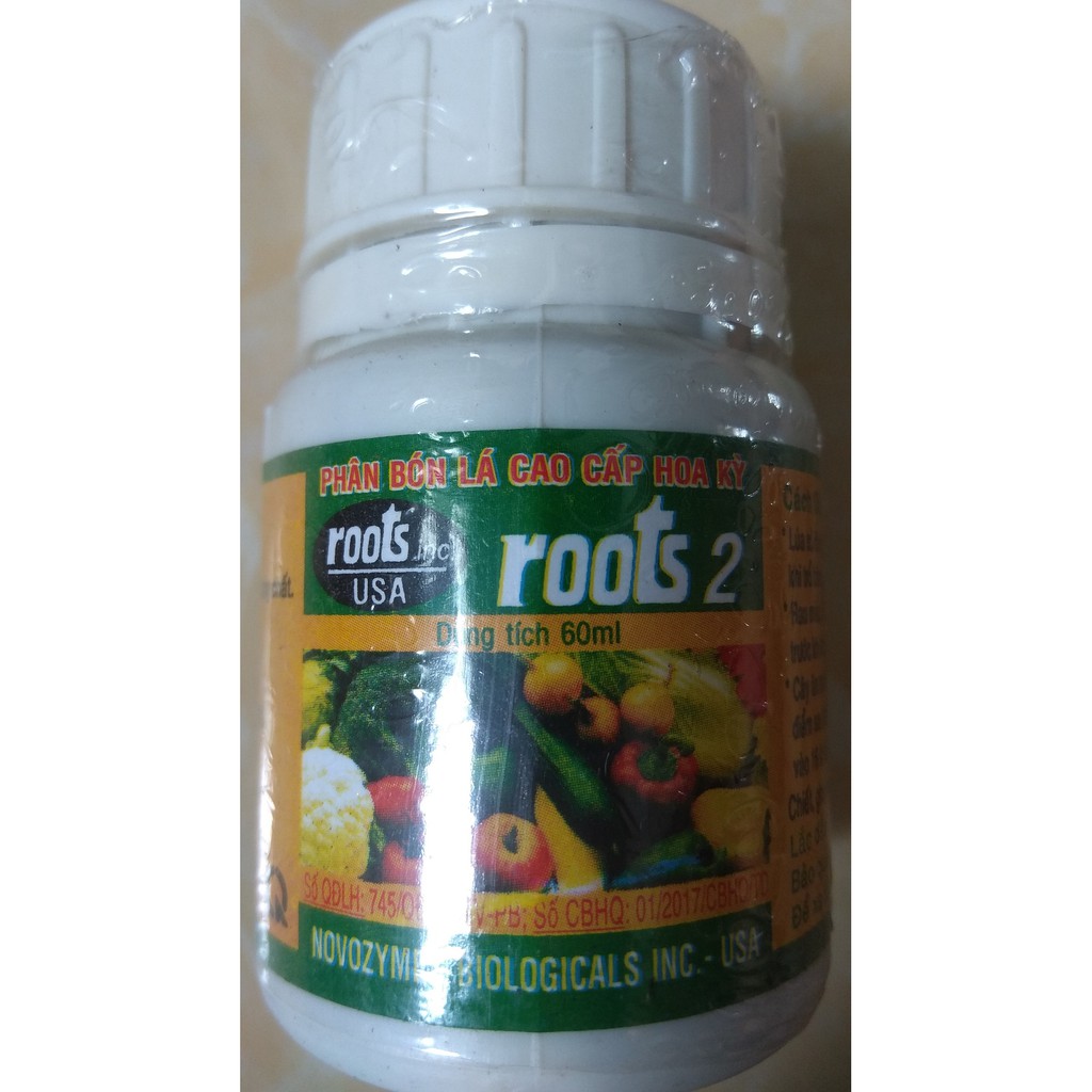 Phân bón lá hữu cơ sinh học ROOTS 2 - chai 60 ml